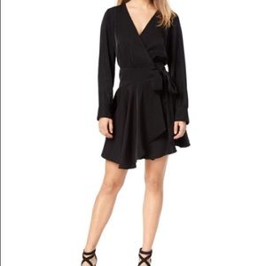 🆕 Macy's wraparound bow tie waist black dress XS